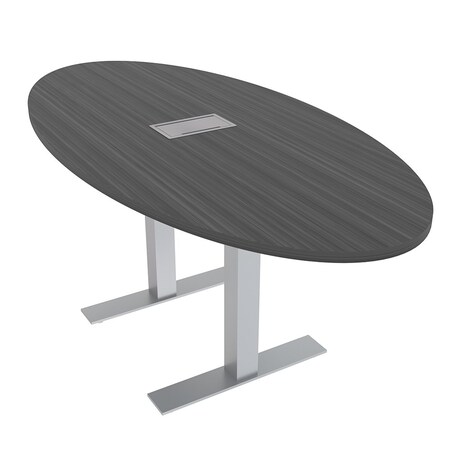 Skutchi Designs 33.5 in W, 69.5 in L, 29 in H, Engineered Wood Top, Grey HAR-OVL-34x70-T-ELEC-ASIANNIGHT